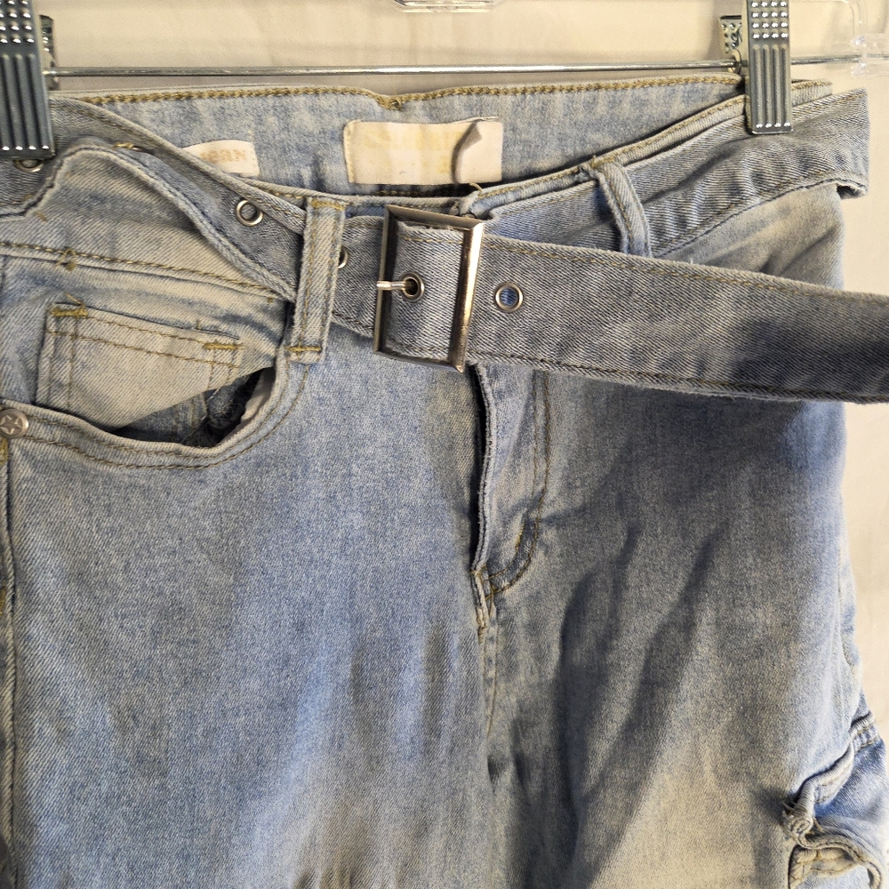 Celebrity Ace Light Blue Cargo Women Jeans - Picture 3 of 9